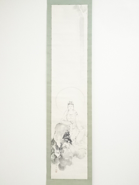 6338754: JAPANESE HANGING SCROLL / HAND PAINTED / KANNON | eBay